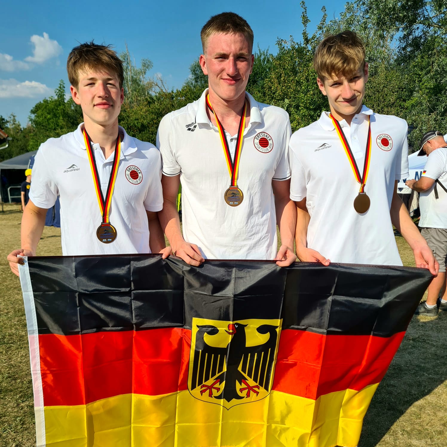 Bild 1: Bronze 3x1,25km Jugend A, V.l. Raphael,Marec,Thorben 2