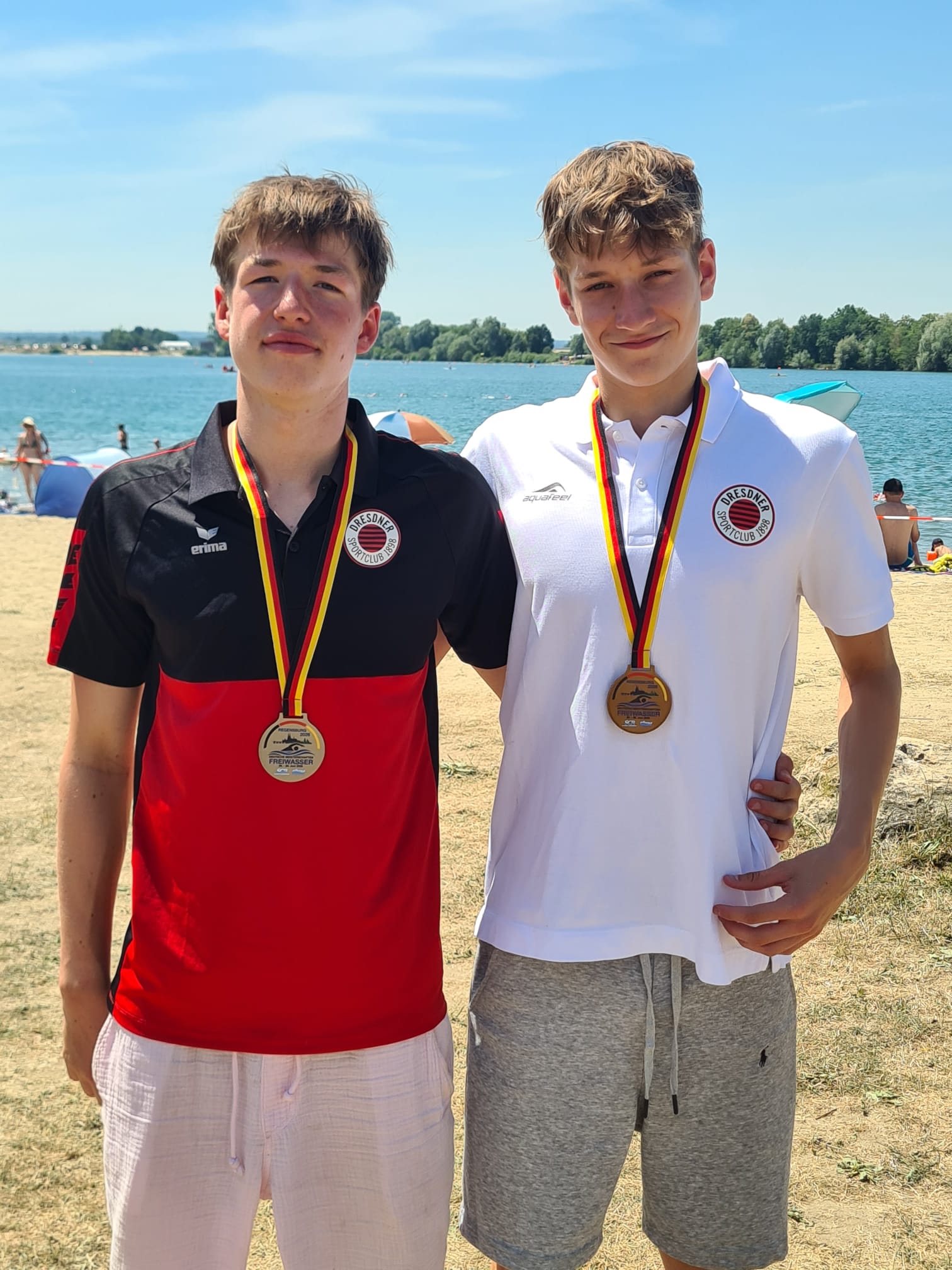 Bild 2: DM Freiwasser 2,5km Links Raphael, Rechts Thorben